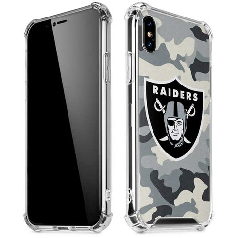 NFL Las Vegas Raiders Camo iPhone XS Max Clear Case